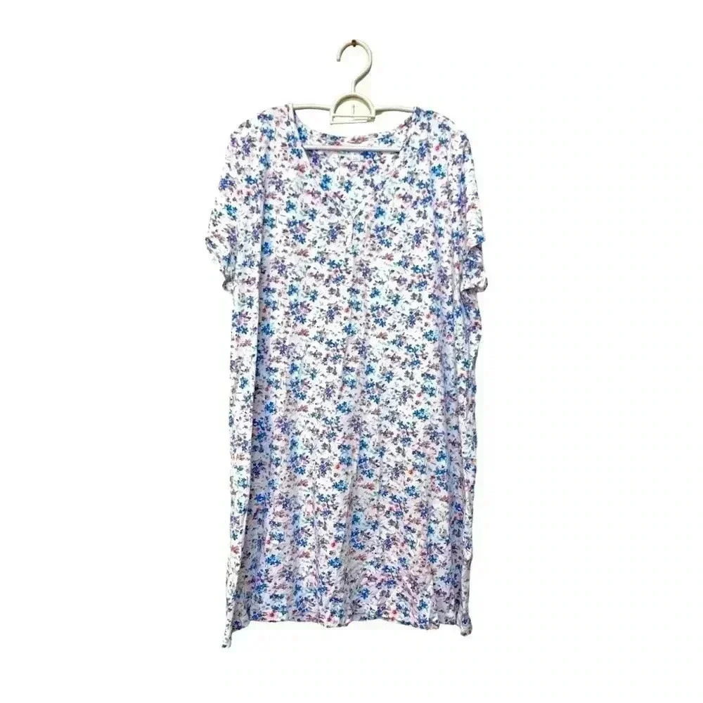 Charter Club 100% soft cotton w cap sleeves nightgown Cottagecore, summerweight.